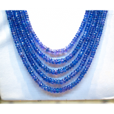 Tanzanite Necklace Rondelle beads ( AAA Grade )